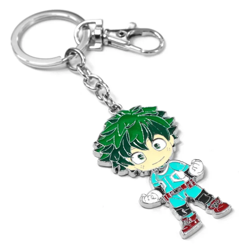 My Hero Academia Anime Metal Keychain Midoriya Izuku Cosplay Accessories Colorful Pendant Gift