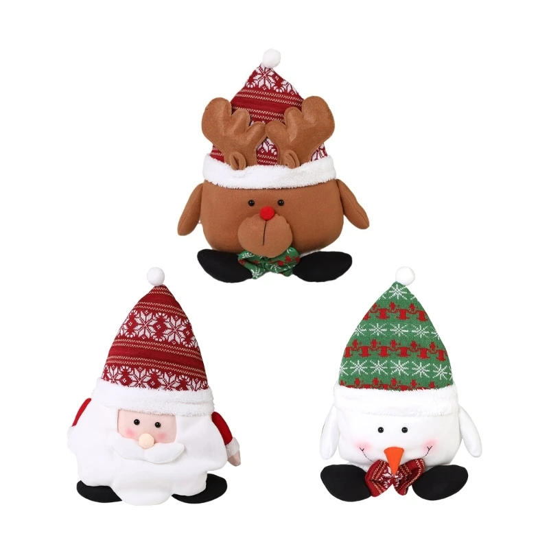 

Stuffed Toy Home Automobile Decoration Chubby Santa Handcrafts for Kid