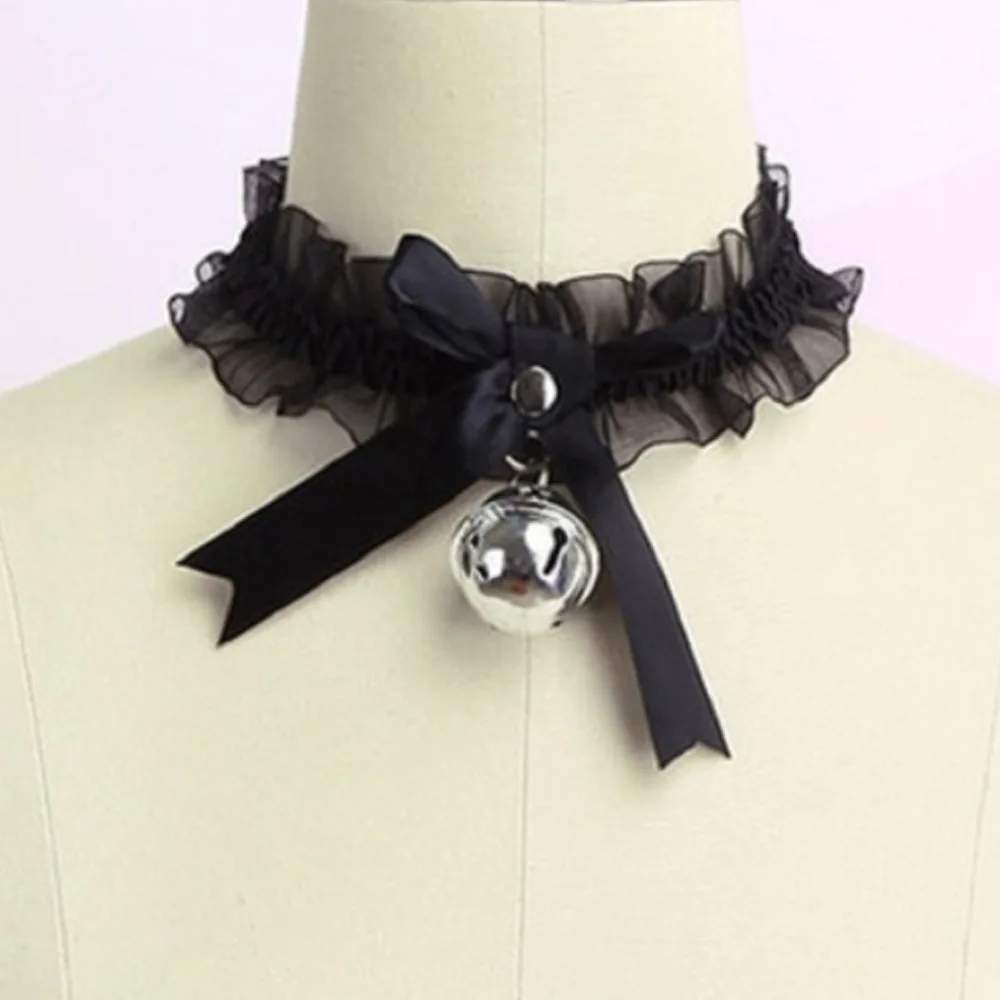Lolita Velvet Choker Necklace with Bells Hip Hop Jewelry Chain