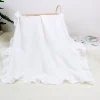 Baby  Organic Cotton Wrap Gauze Ruffle Baby Blanket Newborn Security Muslin Swaddle Blanket 5