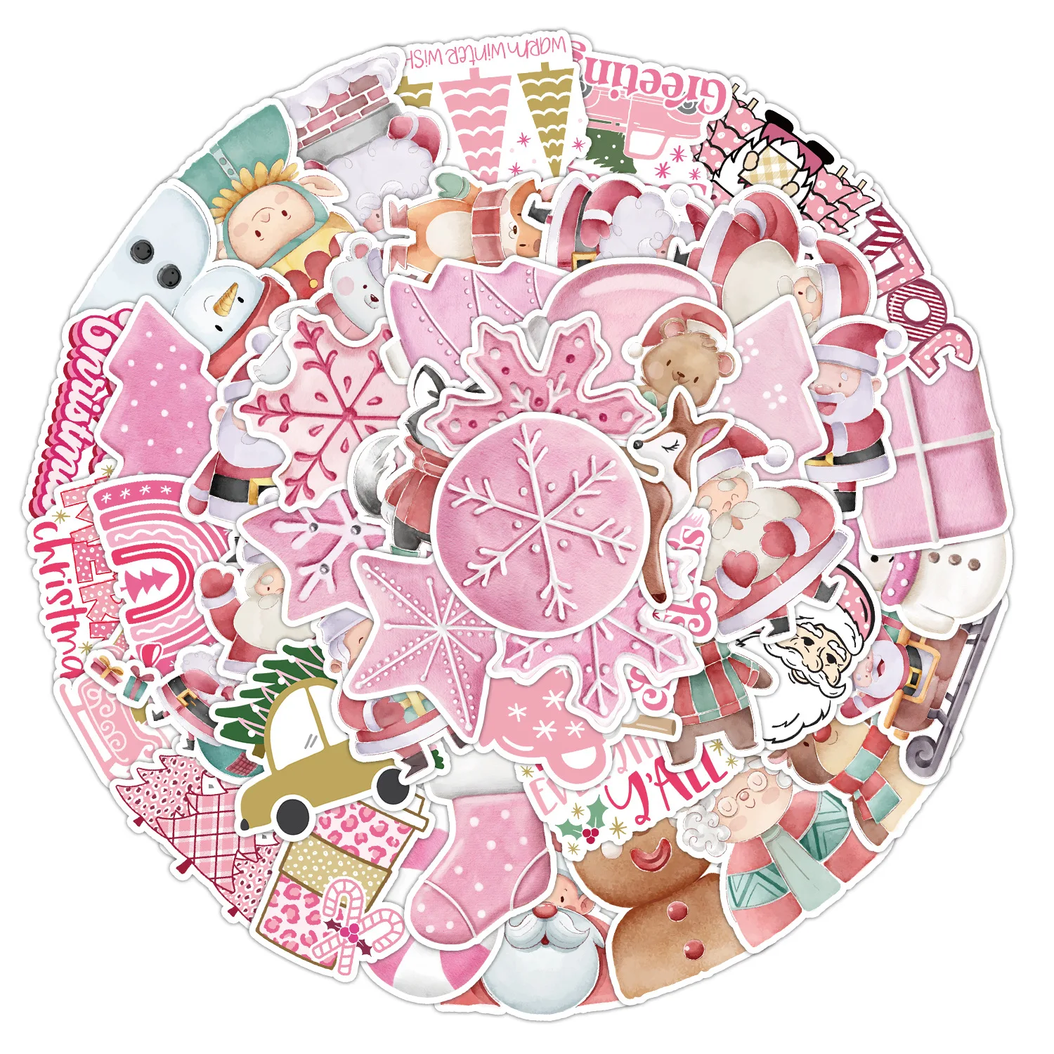 

10/30/50PCS Christmas Graffiti Stickers Cartoon Waterproof Stickers Skateboard Suitcase Decorative Stickers Wholesale
