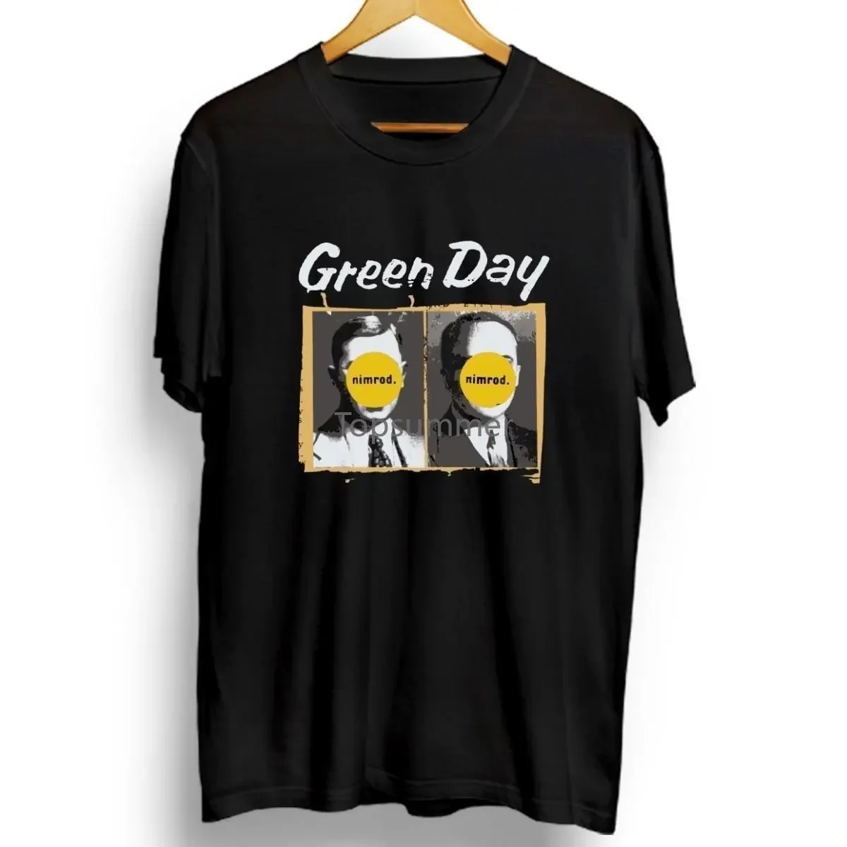 

Limited Green Day Nimrod Album Logo Tour Dates Mens Black T-Shirt Size S-5Xlnew Fashion T Shirts