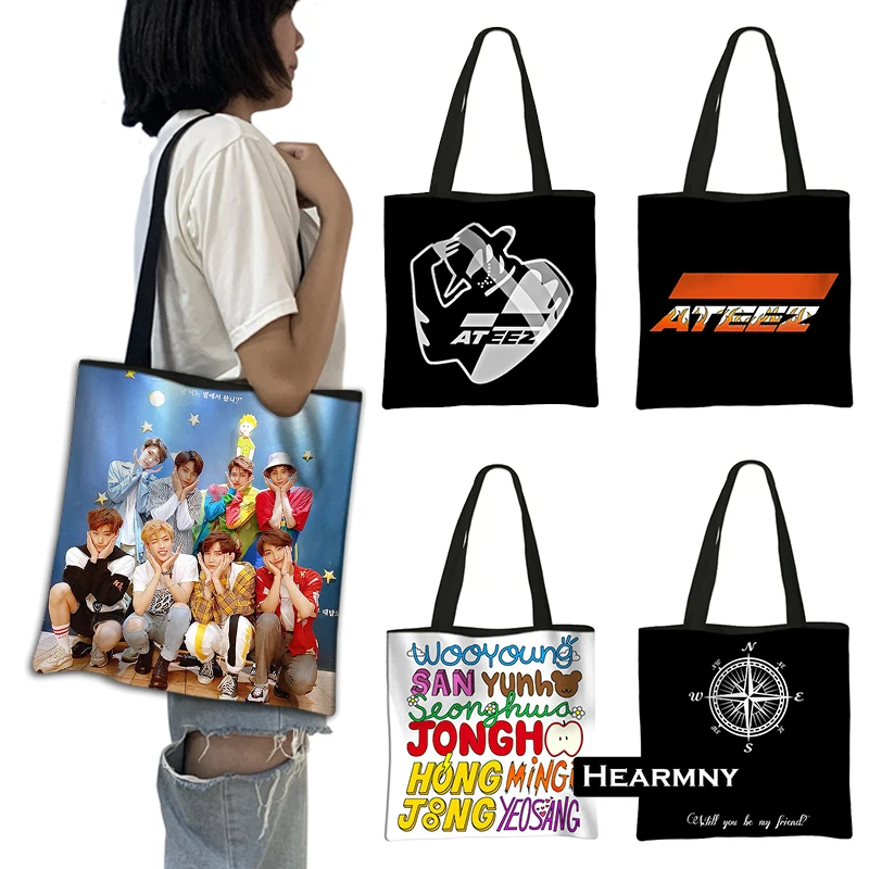 Korean Kpop ATEEZ Printing Shopping Bag Fellowship Break The Wall