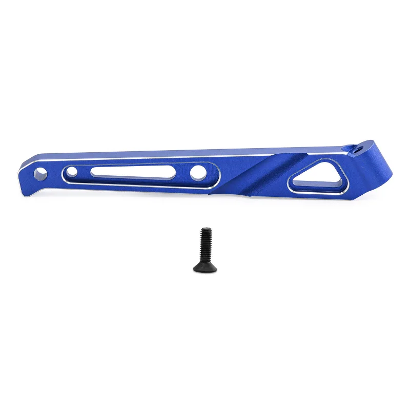 Support arrière en alliage d'aluminium pour ARRMA SENTON et TYPHON, comparé à la pièce d'origine en plastique.