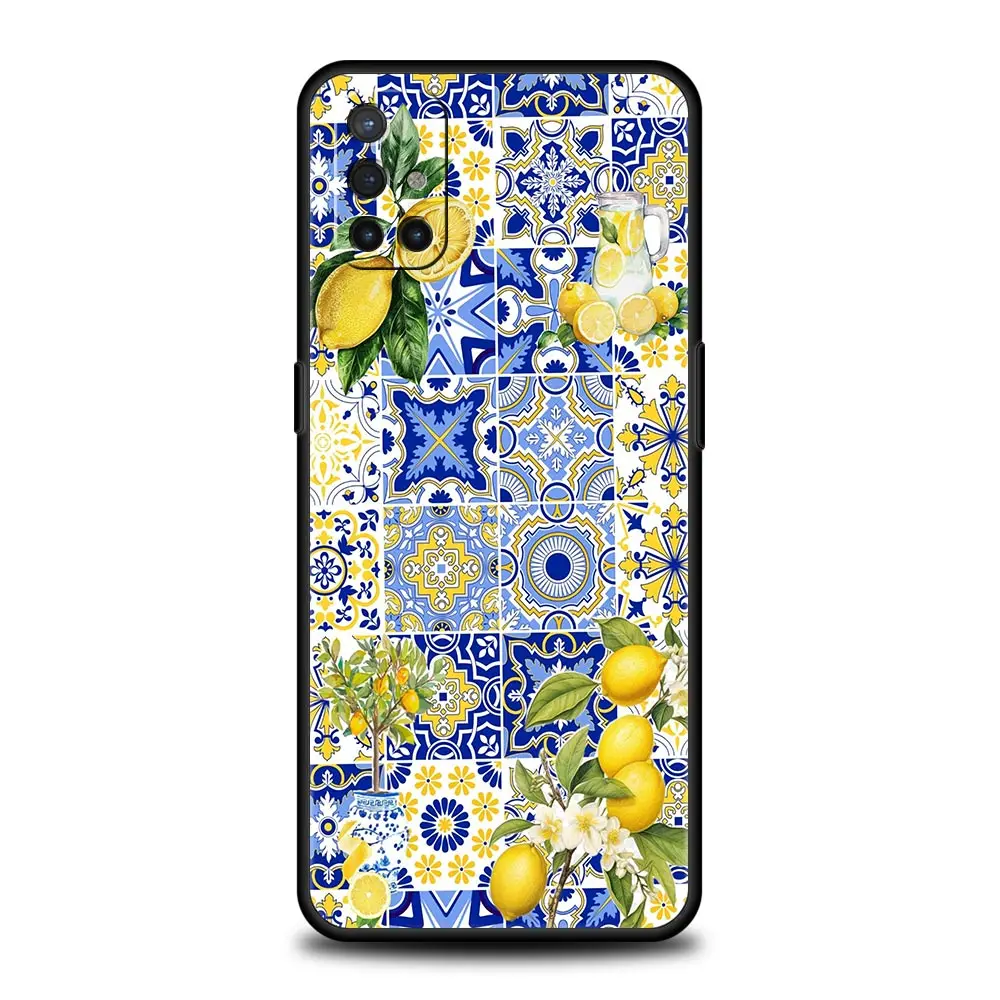 Vibrant Summer Fruits Lemon Print Phone Case Cover