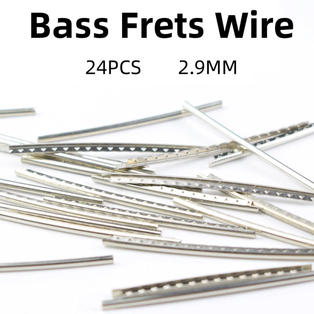 

24pcs Bass Fret Wires Fingerboard Cupronickel Wires Width 2.9mm Accessories For Electric Guitars Basses Musical Instruments