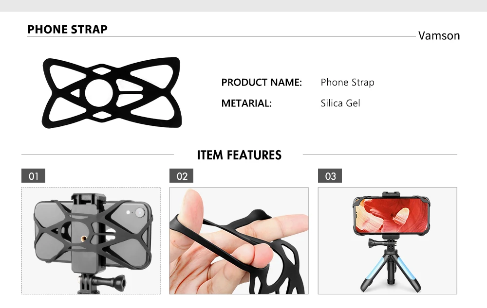 Vamson-Montagem do guiador para motocicletas e bicicletas,