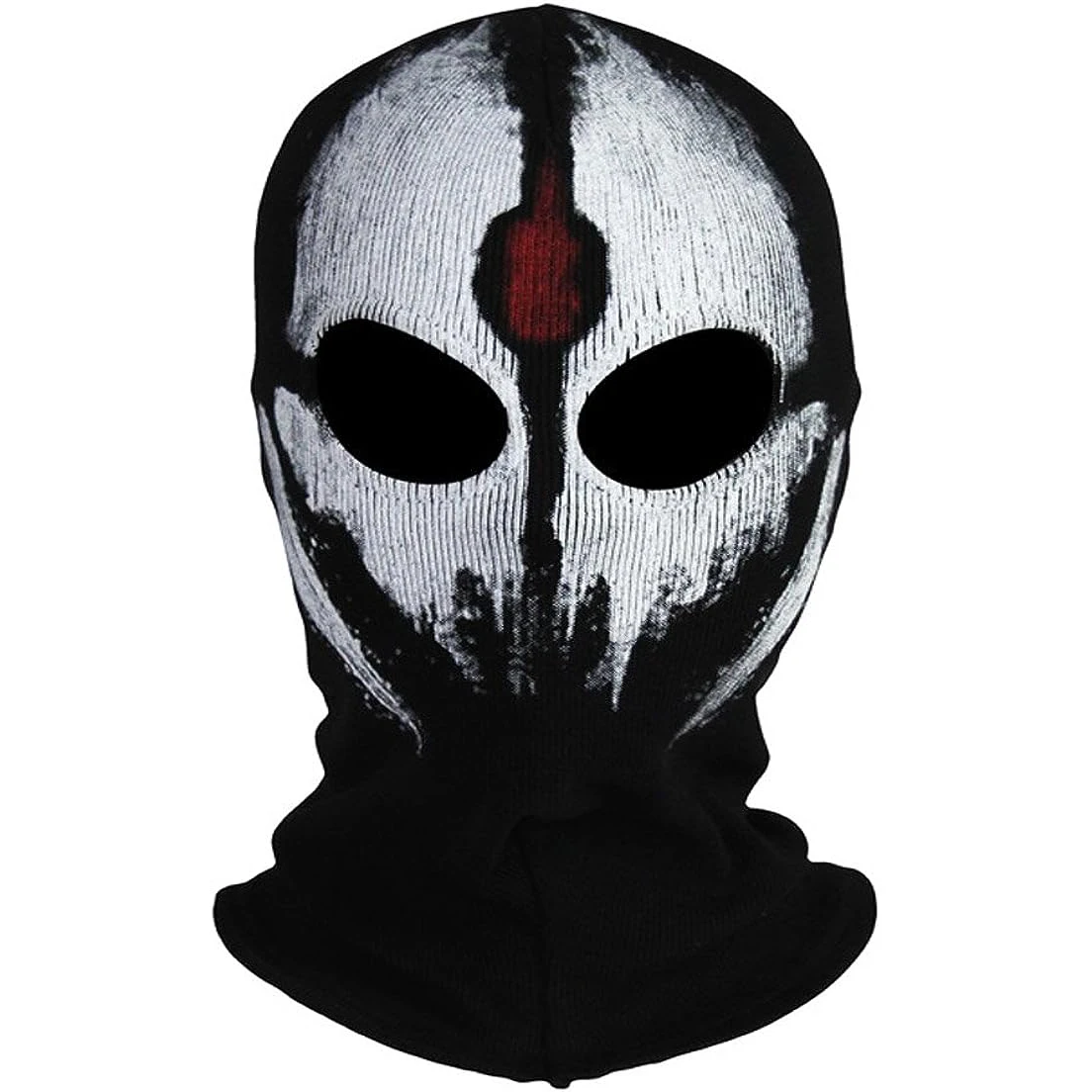 Kostenloser Versand, 95 % Baumwolle, bequemer Stoff, Geistermaske, Sturmhaube, Totenkopf-Kapuze, Rot und Weiß
