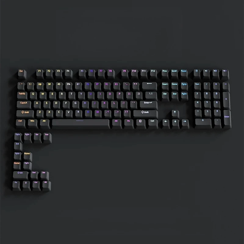 Lavender Top Print RGB Backlit OEM Profile PBT Double Shot Keycap Set (135 Keys)