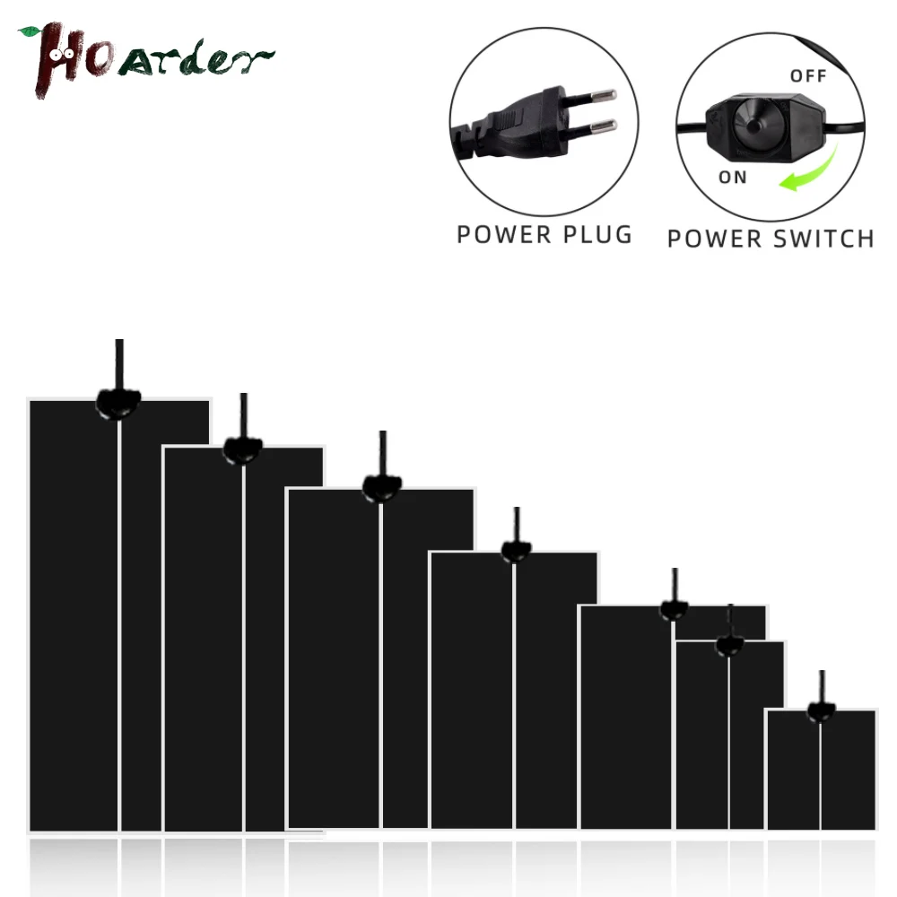 8W Plant Warm Heating Pad Waterproof Reptile Heater Mat with Temperature Control Adjustable Controller Indoor Garden Seedling