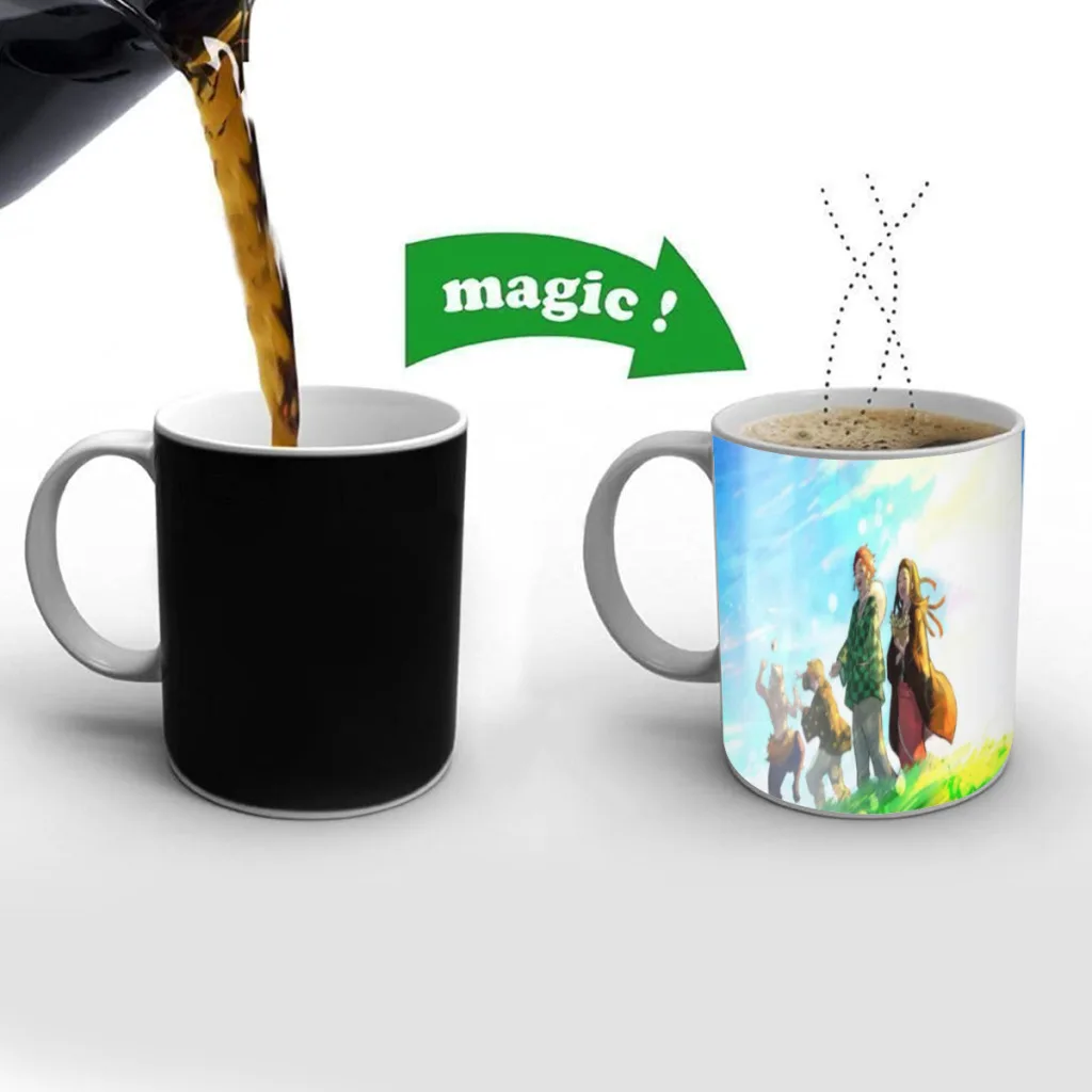 

Ghost Killing Blade Tanjiro Nedouzi Color Changing Coffee Mug Ceramic Coffee Cups Heat Sensitive Water Cups Gifts Free shipping