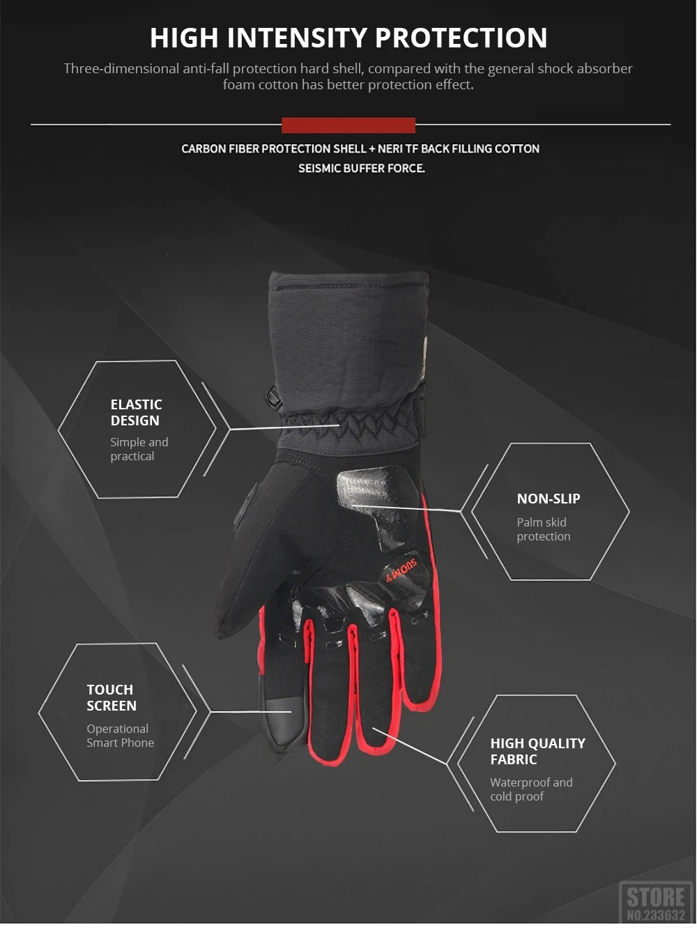 Winter gloves performance shot