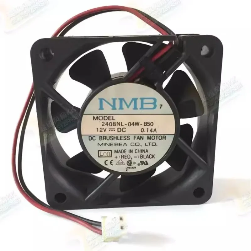 듀얼 볼 무소음 냉각 선풍기, NMB 2408NL-04W-B50, 12V, 0.14A, 6cm, 6020 쿨러 선풍기, 60 × 60 × 20mm, 신제품