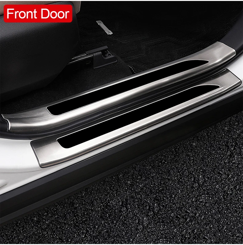 Car Accessories Stainless Door Sill Scuff Plate For Toyota RAV4 2019