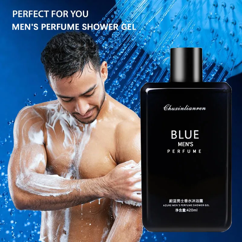 420ml Long-Lasting Fragrance Men's Cologne Body Wash Shower Gel Hydrating Refreshing for Daily Skincare,Non-Sticky Moisturizing