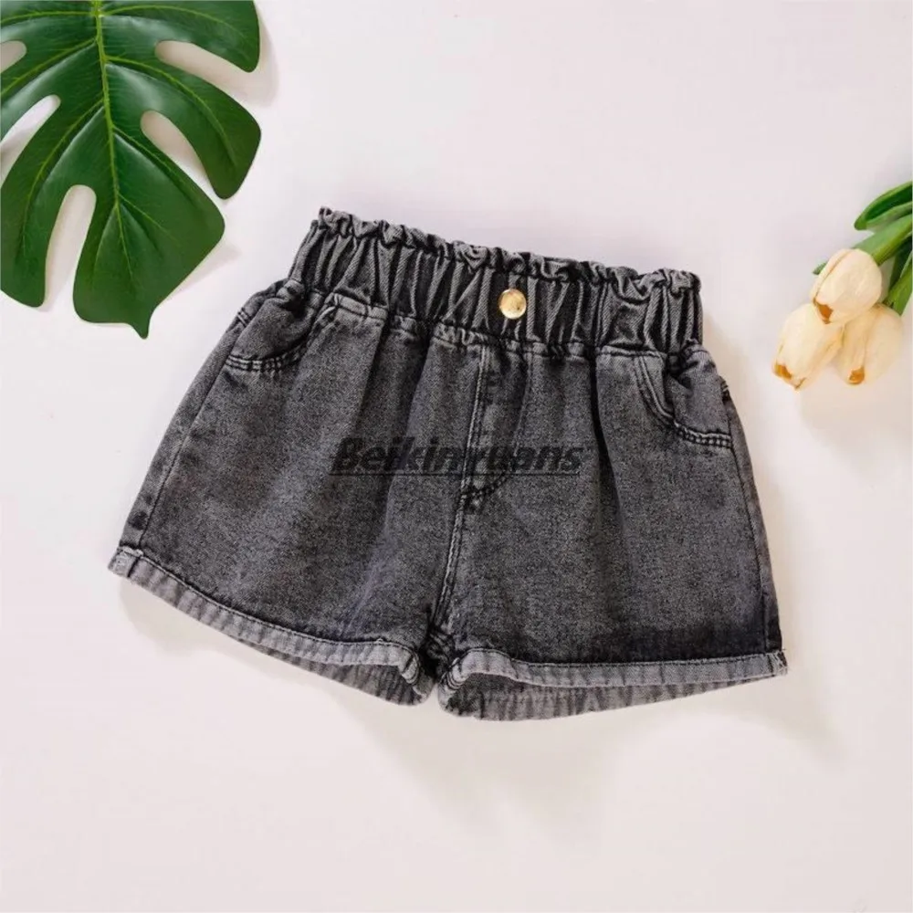 Girls denim shorts children's summer wear panties kids western style cuhk summer trousers joker hot pants thin children outside kids shorts