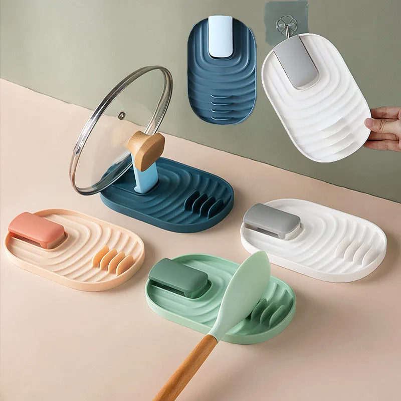 PP Pot Lid Shovel Storage Rack Multifunctional Hanging Storage Racks Foldable Storage Holder Washable Spoon Kitchenware Storage