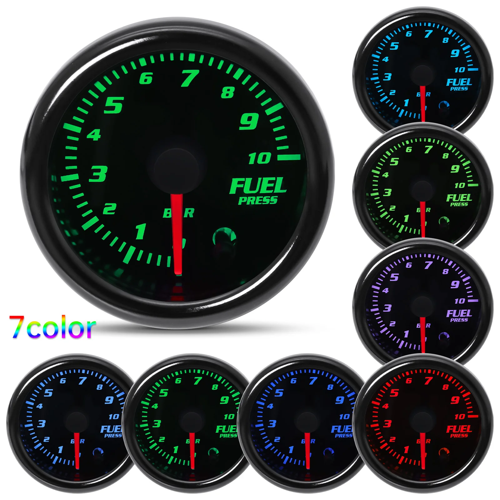 7 Color 2" 52mm Tacometro RPM Meter LED Car Auto Tachometer Gauge Gauge Vacuum Car Meter Pointer Universal for Gasoline Motor tachometer gauge,engine tachometer,tachometer meter