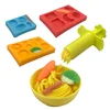 Food Play Dough Molds for Kids Plastics Fruit Vegetable Dumpling Noodle Mold Knife Fork Bowl Plate Playdough Accessories Toys 2