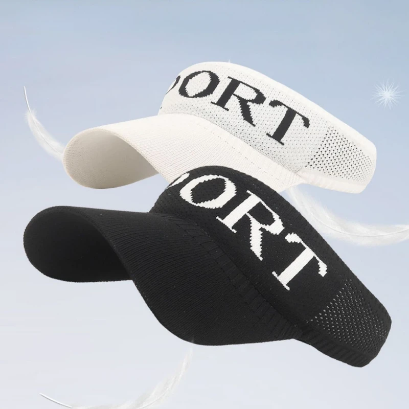 Man Woman Visor Cap UV Protection Summer Sun Protection Ponytail Topless Breathable Baseball Cap Golf Tennis Hat Outdoor Sports
