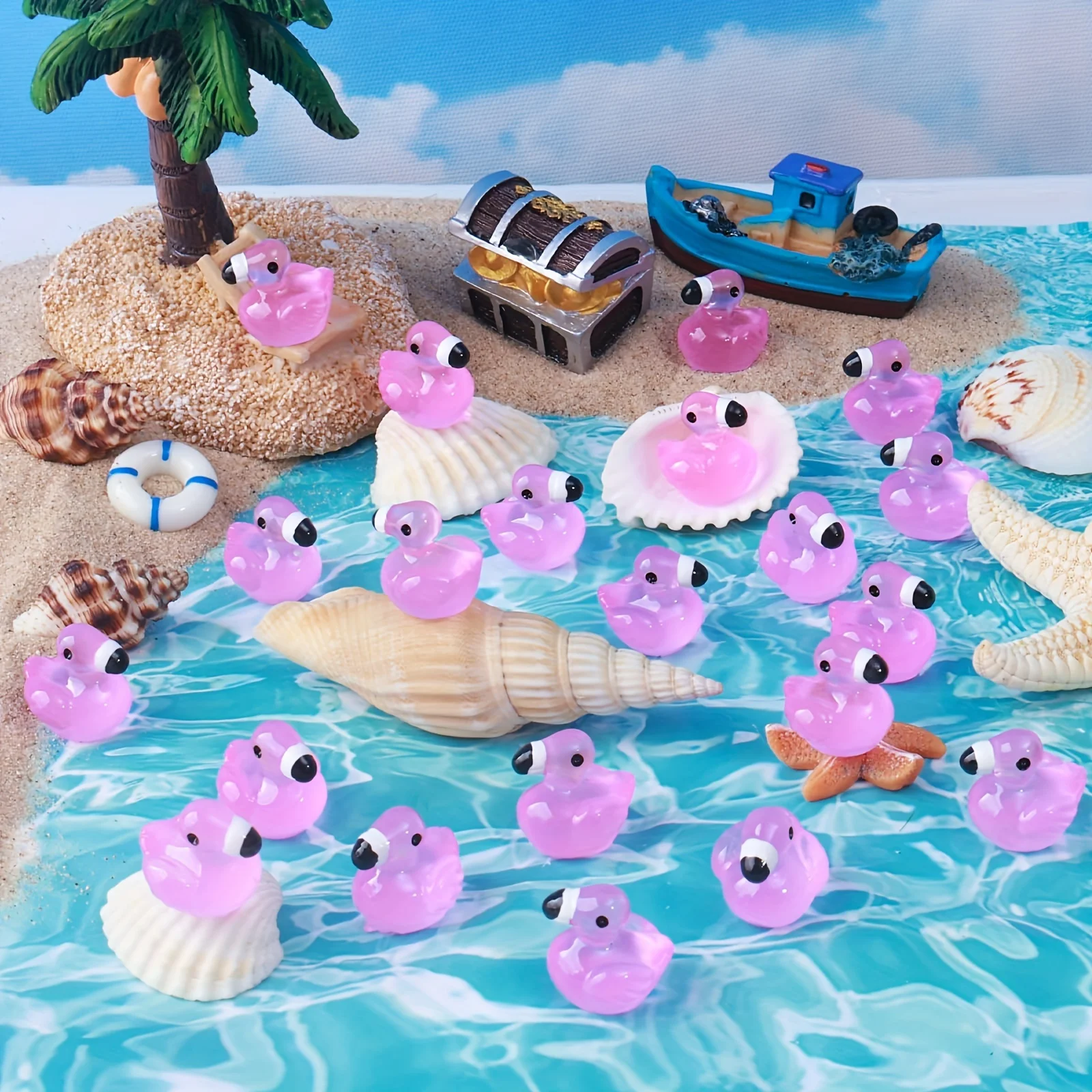 50/2pcs Mini Luminous Turtle Ornaments Micro Landscape Glowing In The Dark Cute Miniatures Turtle Kids Toys Home Decoration Gift