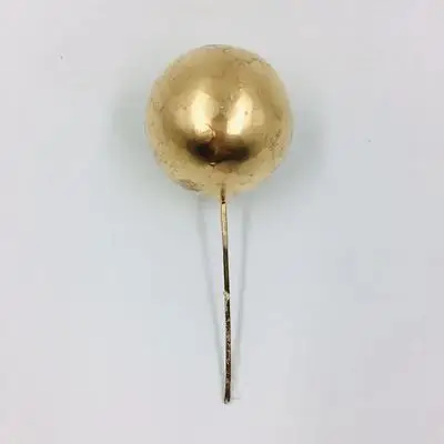 Palm Spear Cake Topper Happy Birthday Palm Leaf Decoration Cake Decorating Wedding Baking Dessert Table Party Favors Gold Ball 3cm