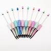 20pcs DIY Starry Sky Sugar Diamond Beaded Pen Handmade Sugar Diamond Advertising Promotion Beadable Ballpoint Pens Stationery 5