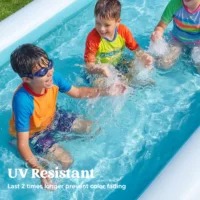 Piscine gonflable Sloosh 130 x 72 x 22 pouces pour adultes avec sièges, durable et épaisse, pour jardin, pelouse, fête en plein air 2
