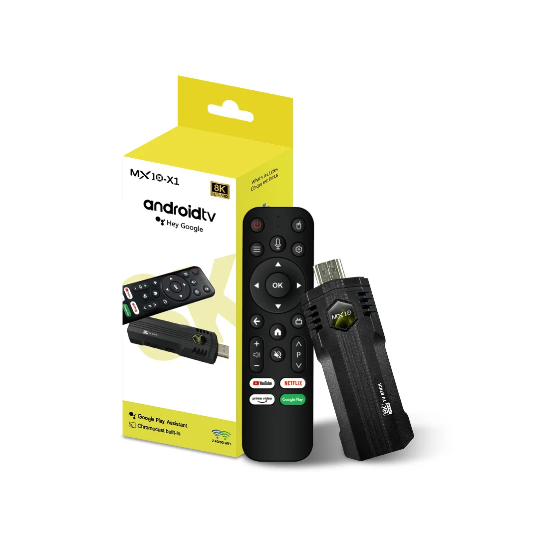 4K Streaming Smart TV Stick MX10 X1 4K Ultra 2GB 16GB WIFI Voice Remote Android 13 TV Sticks Set Top Box Fire Stick