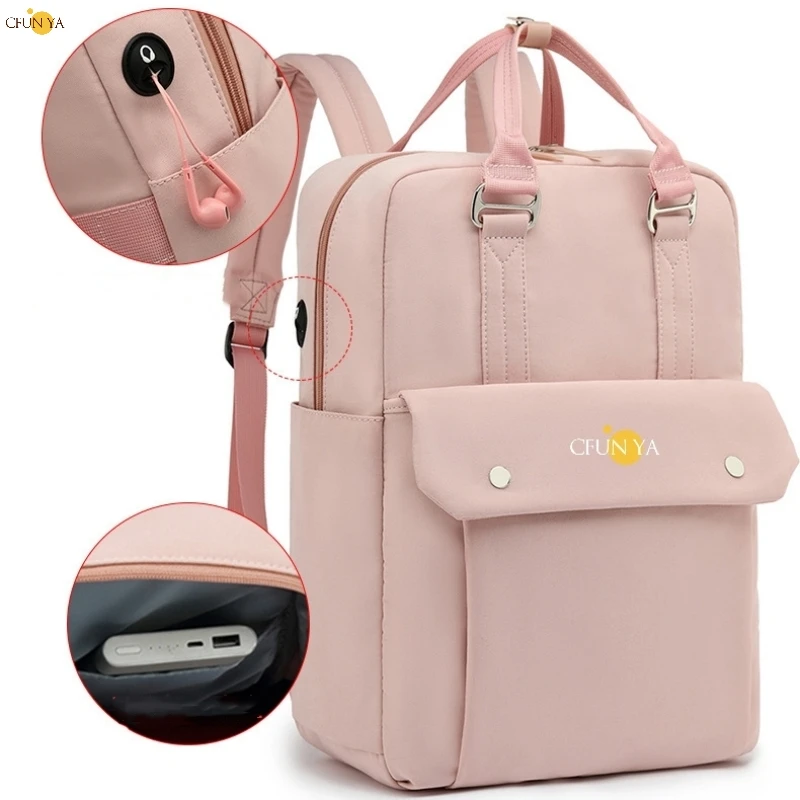 

CFUN YA Original Design 2023 College Girls Schoolbag 14/15.6 Inch Laptop Backpack Female Travel Anti-Theft Women Causal Bagpack