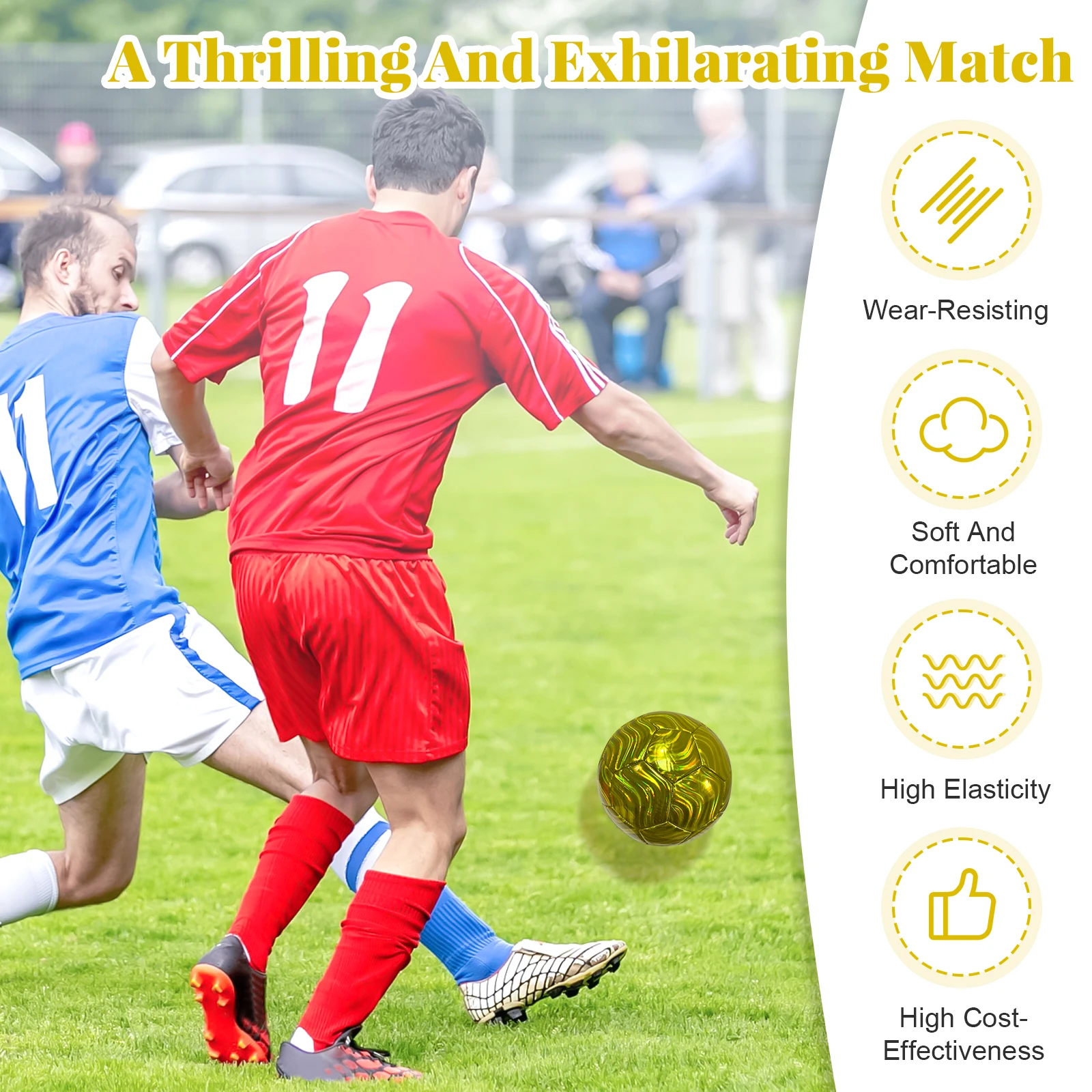 축구 크기 5 PVC 성인 청소년 어린이 레이저 물 리플 축구 경기 훈련 킥 방지 폭발 방지 내구성-Freehip.co.kr