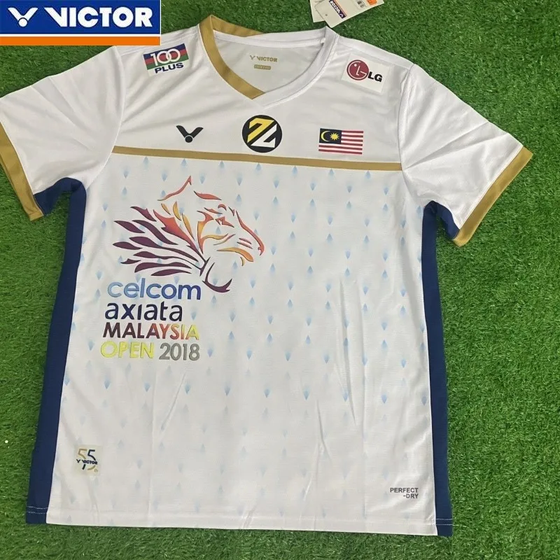 Short Sleeve T Shirt Badminton Uniforms Victor Badminton Jersey Set Men's and Women's Jerseys Series Sports T-shirt Short-sleeved Top Quick-drying