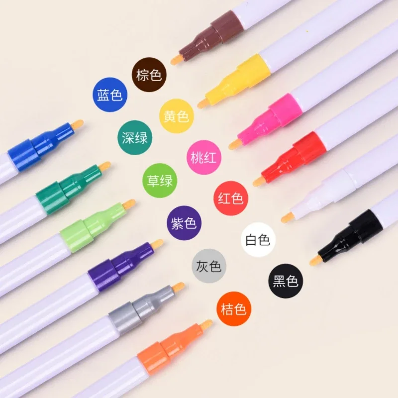 Ceramic Painting Pen 12 Colors Waterproof Non Fading