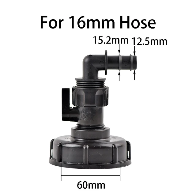 S60X6 Szál Műanyag Ibc Tartály Érintkezése A Barb 16 Mm -Es 20 25 Pe Tömlő Könyök Adapter Kerti Öntözési Csepegtető Rendszer - Image 4