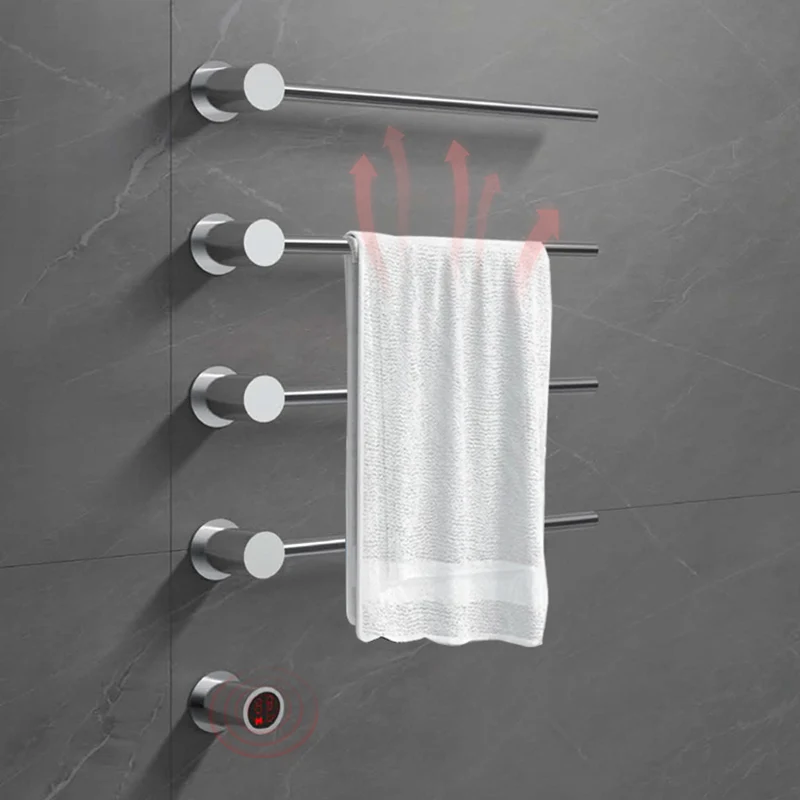 

304 Stainless Steel Electric Towel Rack with Timer Smart Temperature Control 3-5-bar Rails Towel Warmer