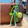 Colorful Smiling Face Backpack Pendant Creative Tennis Car Keychain Nylon Rope Decoration Hangings Ladies' Holiday Gifts 1