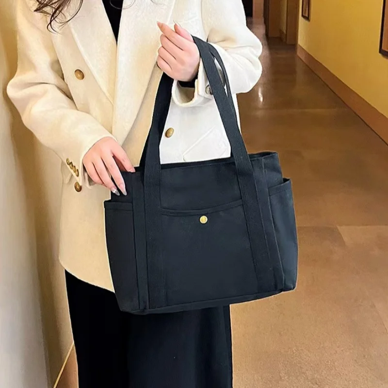 Stylish Shoulder Height Canvas Tote Bag with Spacious Capacity
