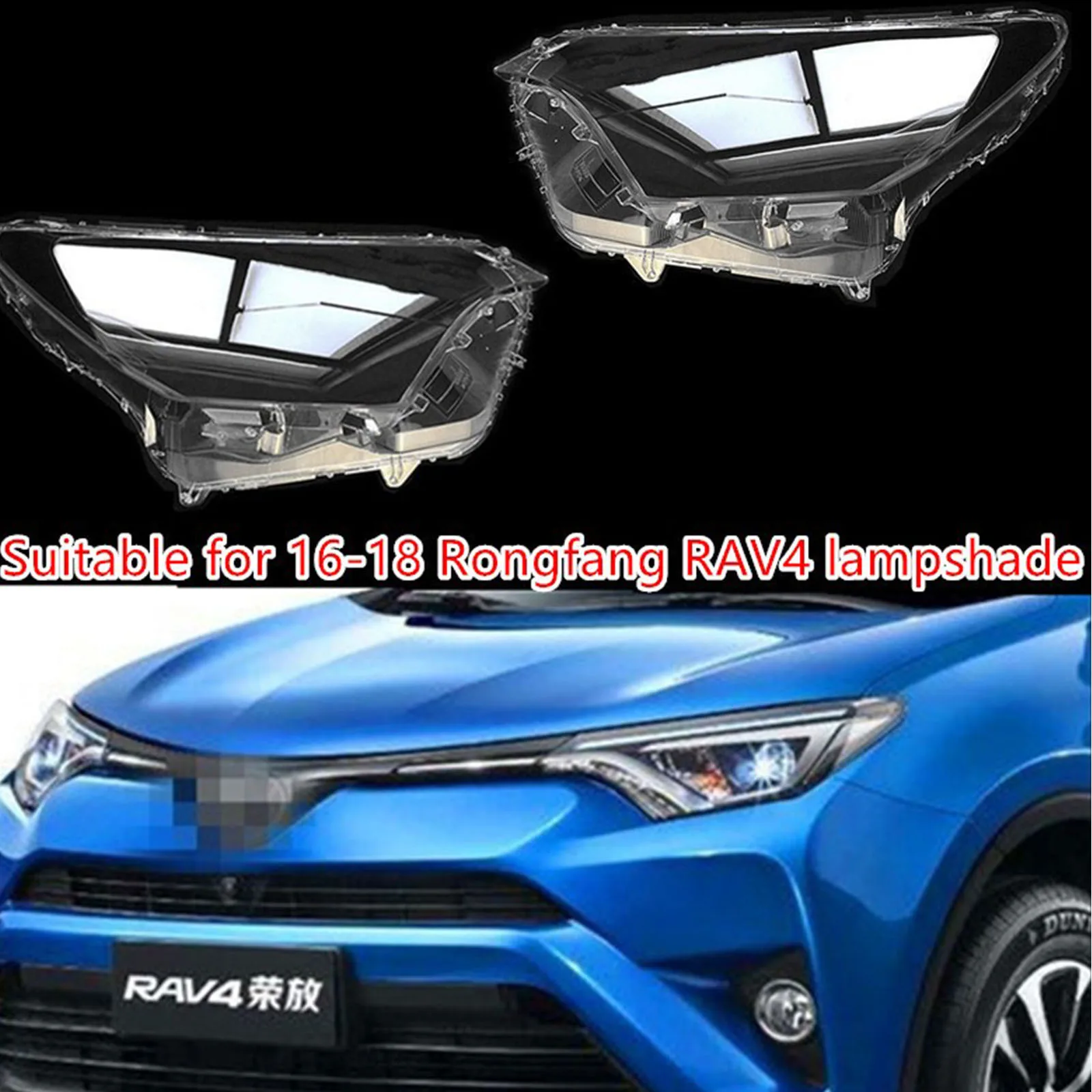 Transparent Headlight Cover for Toyota RAV4 2016-2017 - Plastic ...