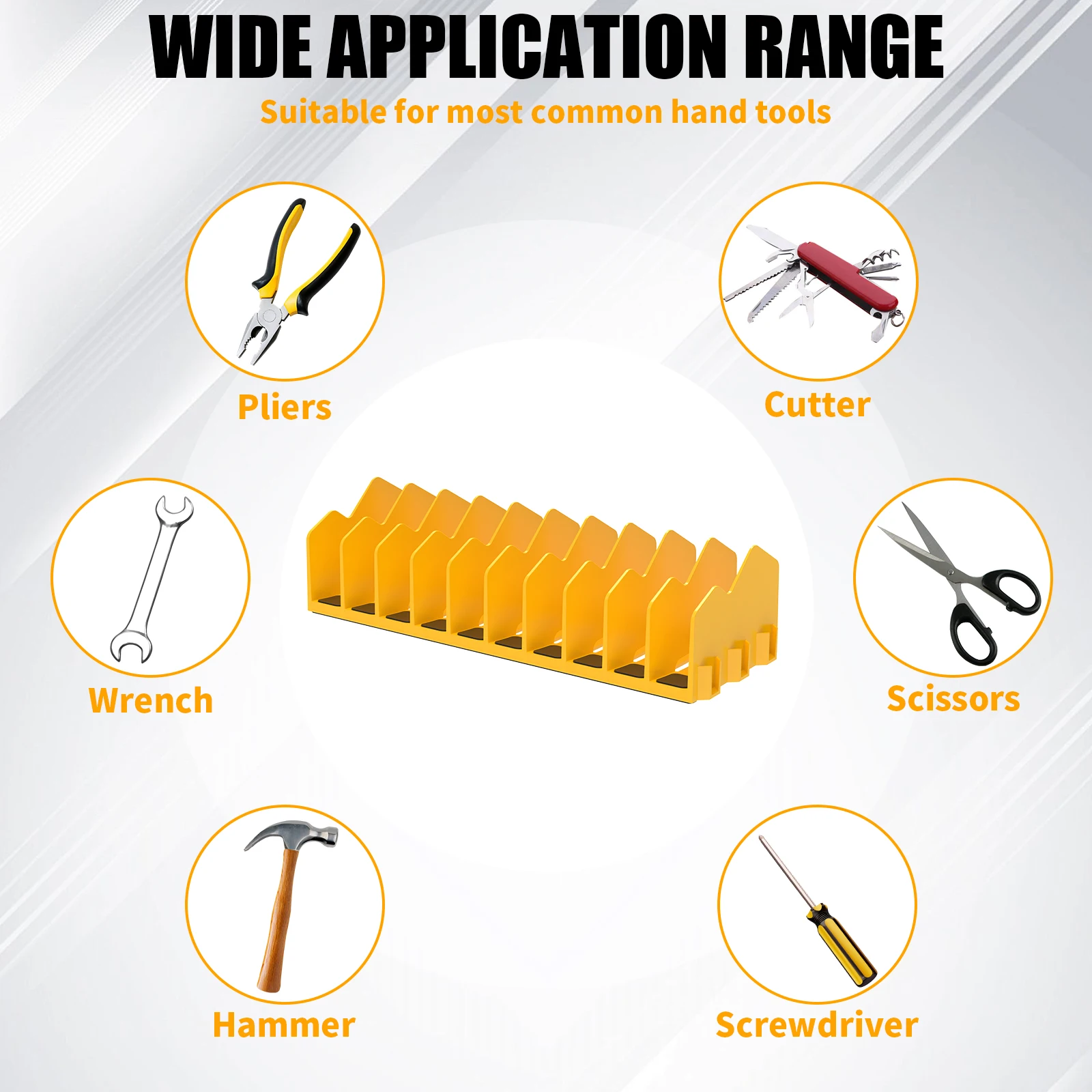 Plier Organizer Rack 10 Slots Pliers Cutters Organizer Rack Extendable Design Easy Storage Space-Saving Tools Storage