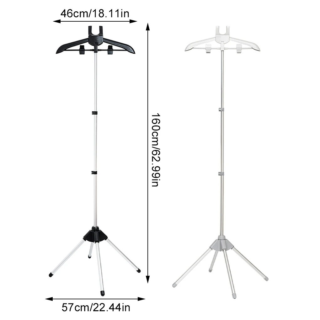 160cm Adjustable Clothes Steamer Rack Telescopic Garment Steamer Racks Foldable Standing Garment Hangers for Steaming Clothes