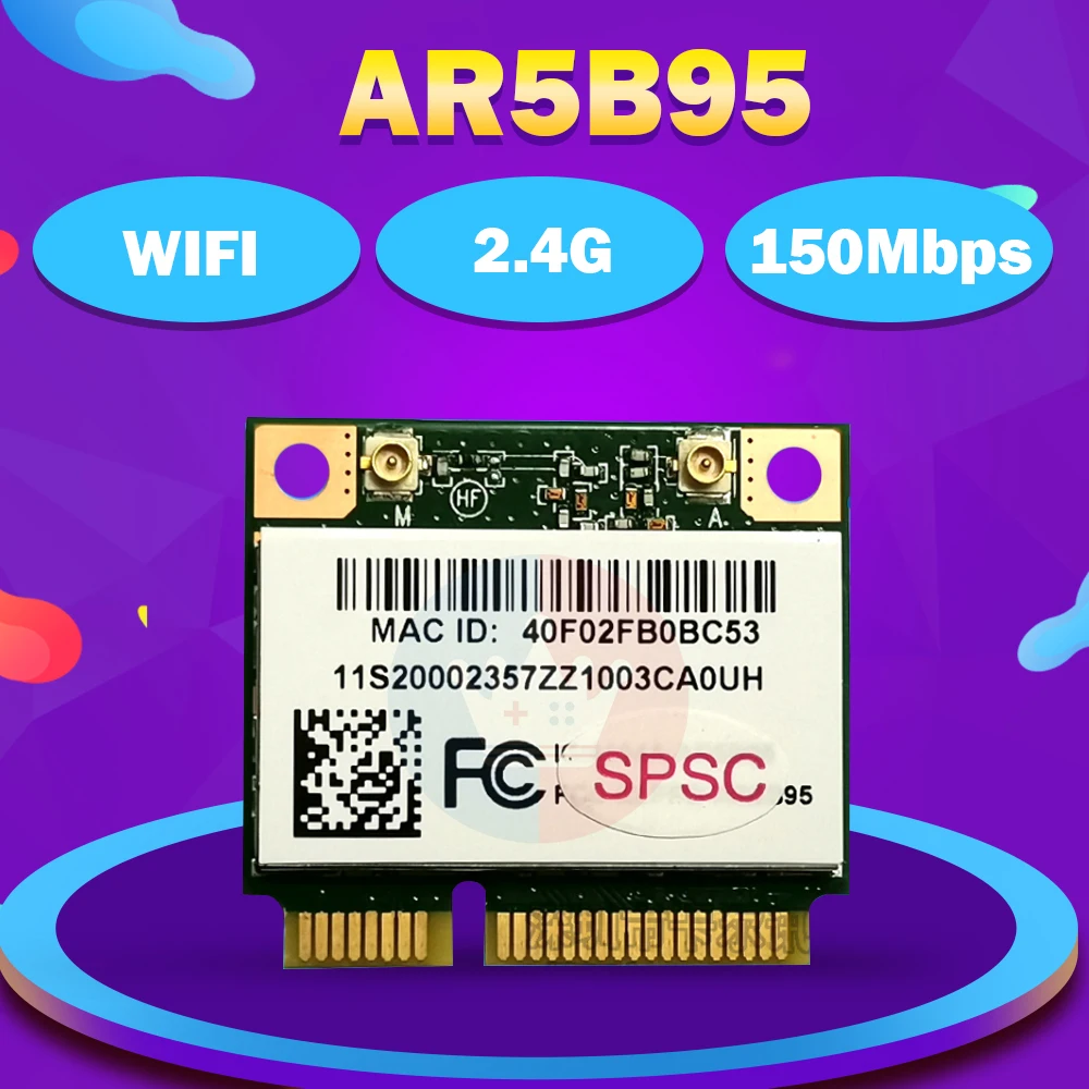 Atheros AR9285 AR5B95 Half Mini PCI Express Wireless WLAN Wifi