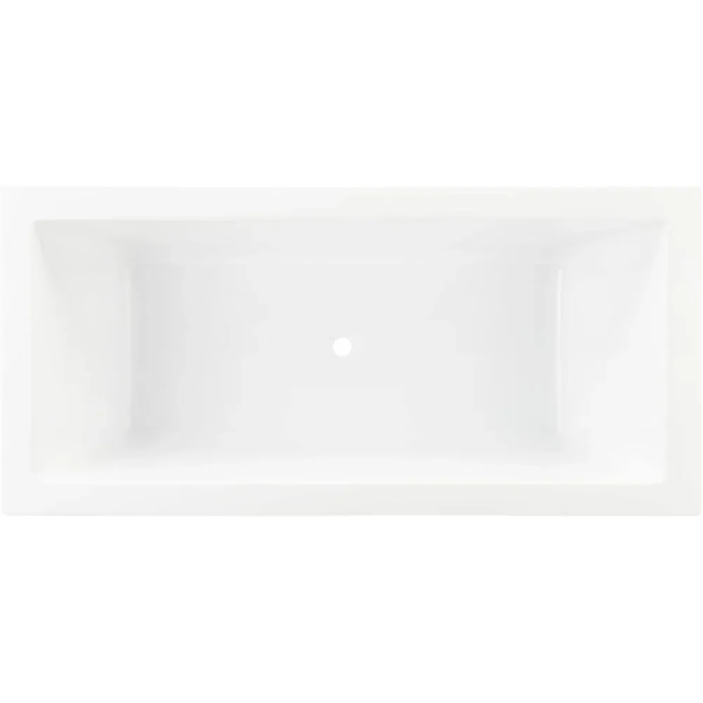 71" Acrylic Soaking Freestanding Tub with Integrated Drain and Overflow
