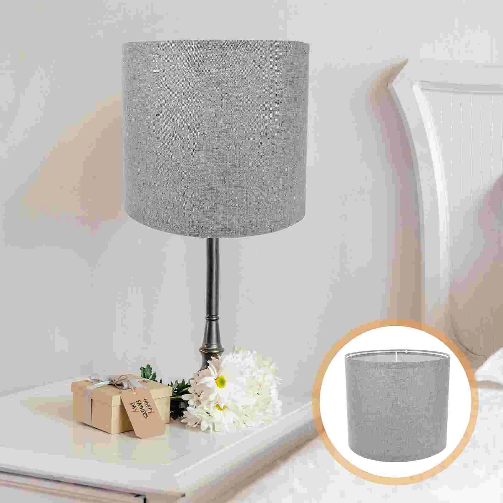 

2 Pcs Linen Fabric Table Lamps Replacement Lampshades for Hotel Spider Light Covers Floor Large Desktop