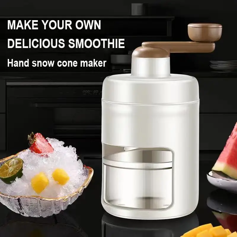 Manual Ice Crusher Smoothies Ice Breaker with 2X Ice Box Mold Shaved Ice  Machine for Kitchen Gadgets Ice Blender 