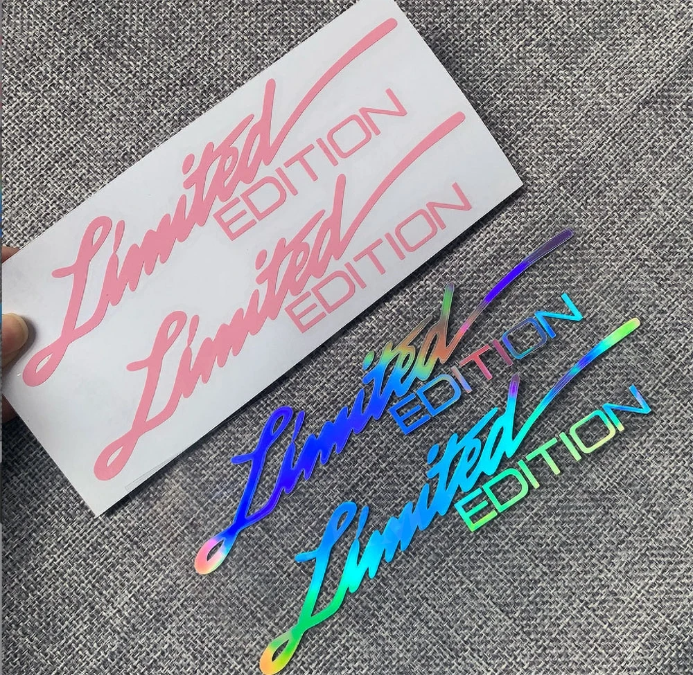 8 Farben Vinyl Aufkleber Fensteraufkleber Auto-Styling 3D LIMITED EDITION Dekoration Reflektierender Laseraufkleber für Autozubehör – Detail 16