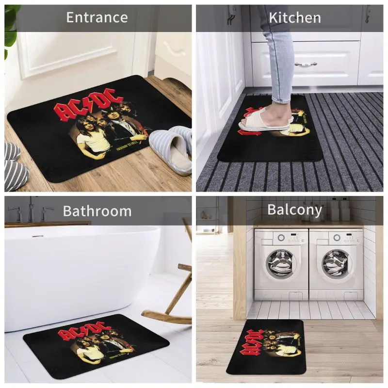 Tapis vinyle vintage acdc rock music - TenStickers