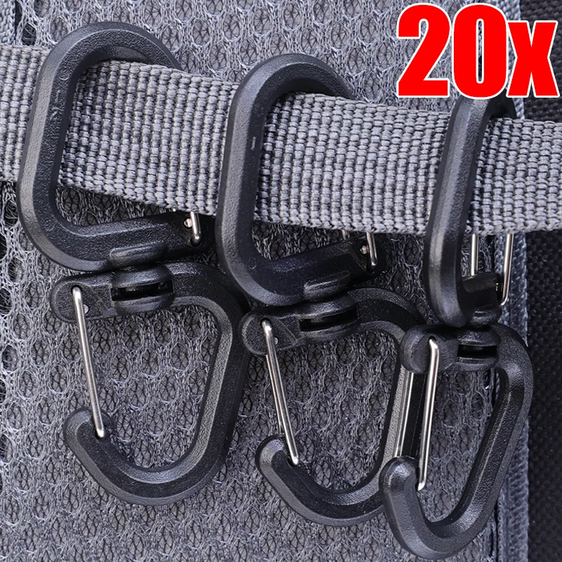 Swivel S Hooks 360 Degree Rotating Lightweight Lobster Claw Clasps Mini Key Ring for Outdoor Hiking Backpacking Accessories 1
