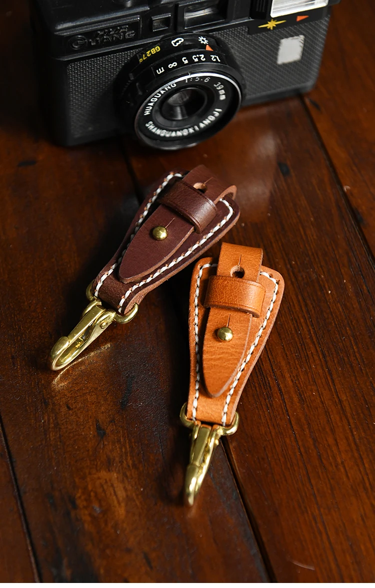 100 % echtes Leder Schlüsselhalter für Männer männlich Vintage handgemachte EDC Taille hängen Gürtelschlaufe Schlüsselanhänger Clip Schlüsselhaken Kette Schnalle – Detail 5