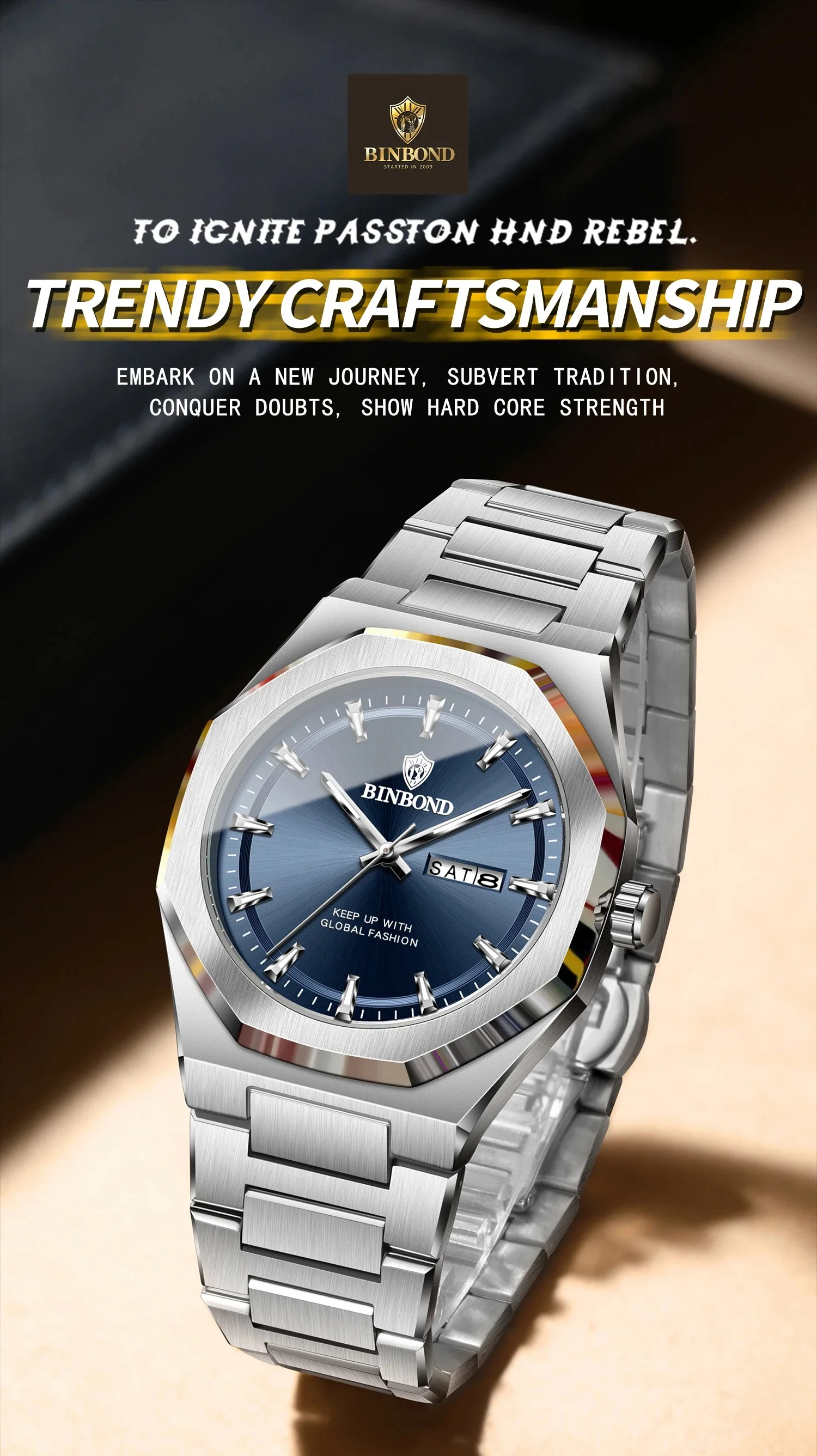 BINBOND V00114 Men's Watch description image