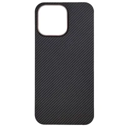 Ultra - Thin Carbon Fiber Phone Case - Lightweight Aramid Fiber Design - iPhone 15 Pro Max (Black)